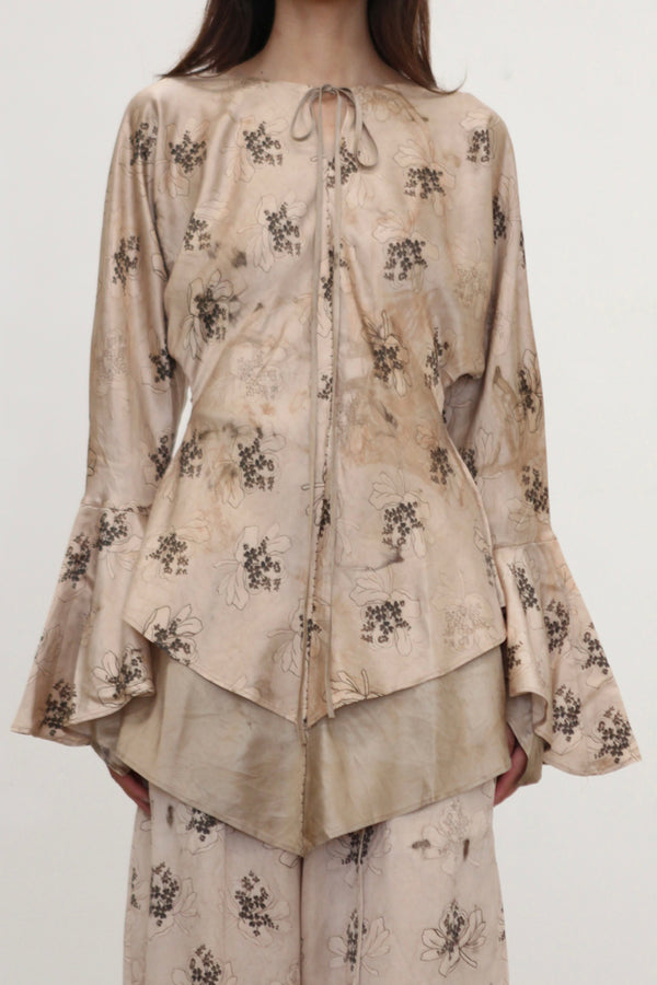 Mutedance 25 Autumn/Winter Tunic Shirt Hand-dyed MD-MD25FW51-khaki (MD25FW49)